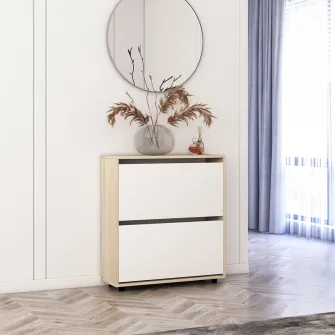 Pantofar Leo 50x27x86H cm Sonoma/White