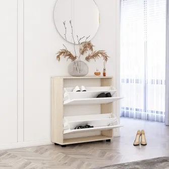 Pantofar Leo 50x27x86H cm Sonoma/White