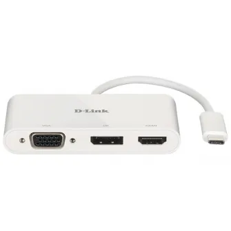 Adaptor 3-in-1 D-Link DUB-V310, tip USB-C to HDMI/VGA/DisplayPort