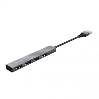 Adaptor Trust Halyx Aluminium, 4 porturi, Mini USB Hub