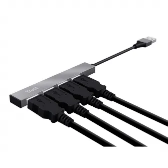 Adaptor Trust Halyx Aluminium, 4 porturi, Mini USB Hub