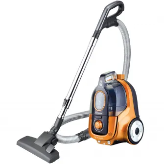 Aspirator fara sac Heinner HVC-V750OR, 750 W, 2.2 l, filtrare ciclonica, filtru Hepa dublu 13, negru / portocaliu