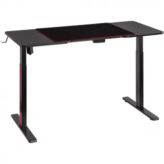 Birou Gaming Electric Serioux Elysium, RGB, 140x60x73 cm, Negru