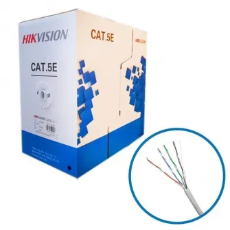 Cablu de retea, UTP, cat 5E, DS-1LN5E-E/E, rola, lungime 305m, diametru 0.82A±0.04mm, culoare gri, Hikvision