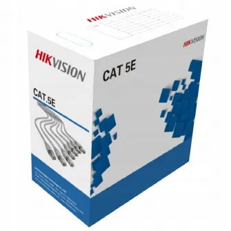 Cablu de retea, UTP, cat 5E, DS-1LN5E-E/E, rola, lungime 305m, diametru 0.82A±0.04mm, culoare gri, Hikvision