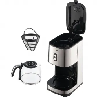 Cafetiera FRAM FCM-915IX, 900W, 1.5l, filtru detasabil si lavabil, functie anti-picurare, argintiu