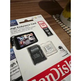 Card de memorie SanDisk micro SD High Endurance Video 32 GB, Class 10, V30, UHS-I U3 + adaptor