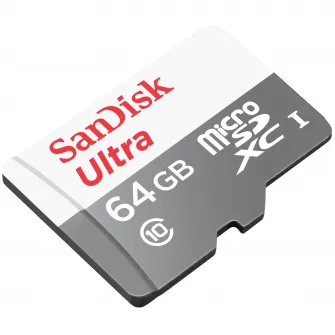 Card de memorie SanDisk Ultra microSDXC, 64GB, 100MB/s Class 10 UHS-I