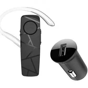 Casca Bluetooth Tellur Vox 60, pana la 8.5 ore timp de vorbire, conectare simultana la 2 dispozitive, compatibila IOS/Android, microfon omnidirectional cu functie de reducere a zgomotului, incarcator auto, Negru