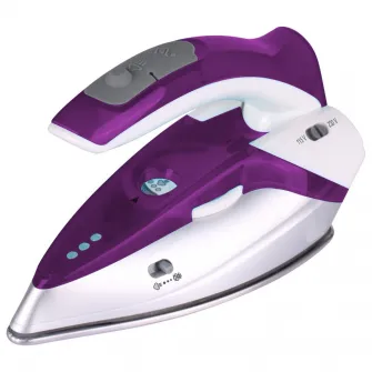 Fier De Calcat Voiaj Heinner 1000 W, 0.4 l, Talpa Inox, Maner Pliabil, Alb/Violet
