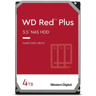 HDD WD Red Plus 4TB, NAS, 5400rpm, 256MB cache, SATA-III, 3.5