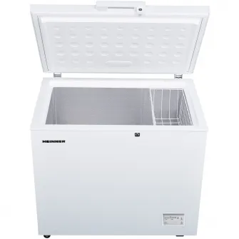 Lada frigorifica Heinner HCF-246CNHE++, 246 l, Clasa E, Compresor inverter, Control electronic, Iluminare LED, Functionalitate frigider, Alb
