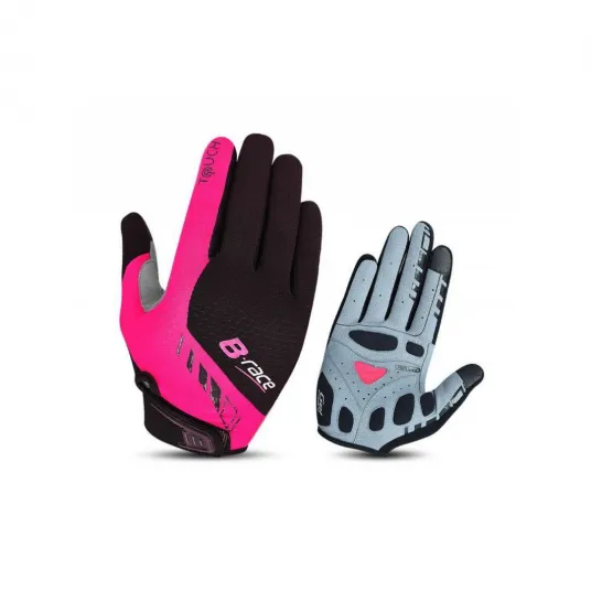 Manusi Pro B-RACE cu gel Negru/Fuxia, L