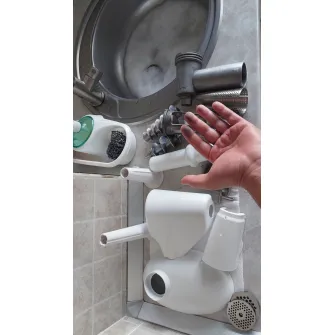 Masina de tocat Heinner MG-W1200R, 1360W, Accesoriu rosii, Accesoriu carnati, Cutit inox, Alb