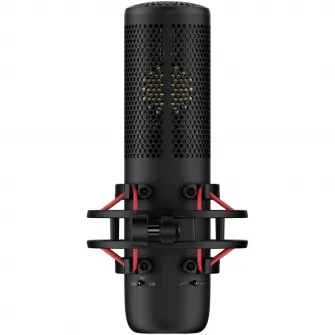 Microfon XLR HyperX ProCast, condensator cardioid cu diafragma mare, anti-vibration shock mount, filtru HyperX Shield inclus, Negru