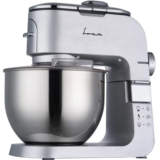Mixer planetar FRAM FPM-K1500M, 1500W, bol inox 6L, 6 viteze si functie Pulse, Argintiu
