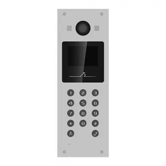 Panou exterior videointerfon IP pentru blocuri si spatii birouri, control acces card, afisaj LCD, Hikvision DS-KD3003-E6