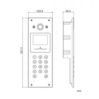 Panou exterior videointerfon IP pentru blocuri si spatii birouri, control acces card, afisaj LCD, Hikvision DS-KD3003-E6