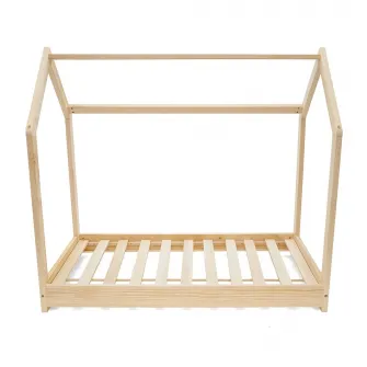 Pat casuta din lemn natur, 140X70, U-grow