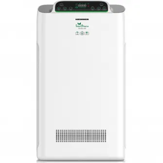 Purificator de aer Heinner HPA-318WIFI, CADR 318m³/h, 38 m², Control tactil cu display, Control WIFI, telecomanda, filtru HEPA H11, Generator ioni negativi, Senzor PM 2.5, Verde/Galben/Rosu