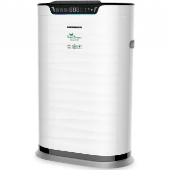 Purificator de aer Heinner HPA-600WIFI, CADR 600m³/h, 42~72m ², Control tactil cu display, Control WIFI, Telecomanda, Filtru HEPA H11, Generator ioni negativi, Senzor PM 2.5, Alb
