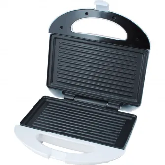 Sandwich maker Heinner SM-K750W, 750 W, placi antiadezive fixe tip grill, Alb