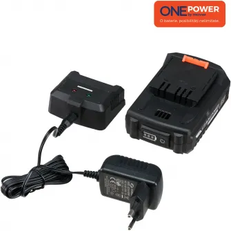 Set acumulator si incarcator Heinner HR-LPBI001, 18 V, 2 Ah, tehnologie OnePower