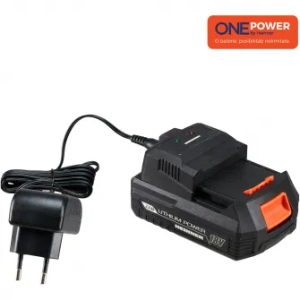 Set acumulator si incarcator Heinner HR-LPBI001, 18 V, 2 Ah, tehnologie OnePower