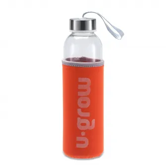 Sticla cu husa termoizolanta U-Grow, portocliu, 500ml