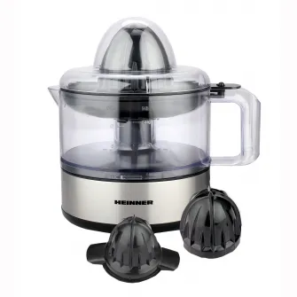 Storcator de citrice Heinner Limme C300SS, 30W, 500ml, 2 conuri, filtru dublu, decoratii inox
