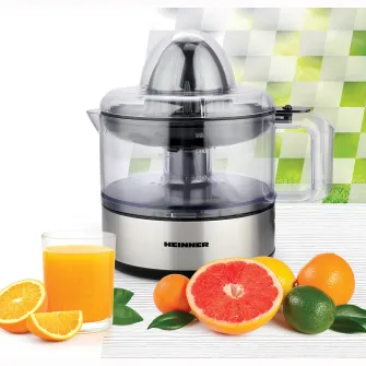 Storcator de citrice Heinner Limme C300SS, 30W, 500ml, 2 conuri, filtru dublu, decoratii inox