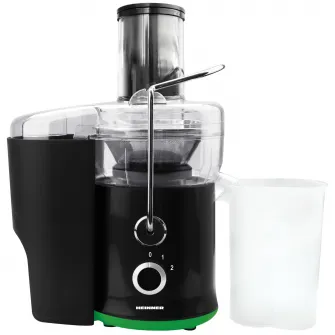 Storcator de fructe si legume Heinner HSF-600BK, 600 W, recipient suc si pulpa, negru