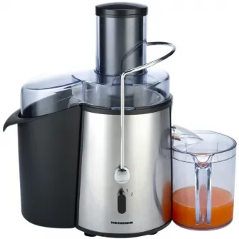 Storcator de fructe si legume Heinner XF-1000SS, 1000 W, Recipient suc 1 l, Recipient pulpa 2 l, 2 Viteze, Tub de alimentare 75 mm, Inox
