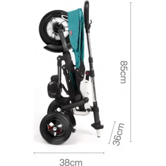 Bicicleta copii Qplay Rito Rubber Blue-Green