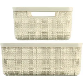 Cos depozitare Curver Jute M Cream (245371)
