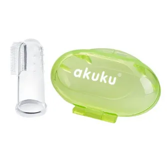 Degetar din silicon pentru masajul gingiilor Akuku A0264 Green