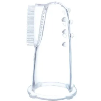 Degetar din silicon pentru masajul gingiilor Akuku A0264 Green