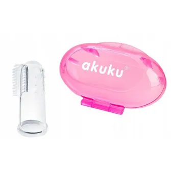 Degetar din silicon pentru masajul gingiilor Akuku A0265 Pink