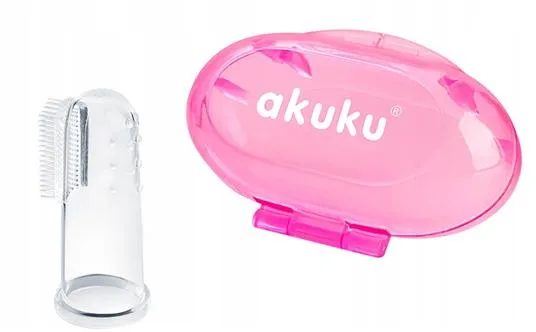 Degetar din silicon pentru masajul gingiilor Akuku A0265 Pink