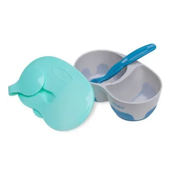 Farfurie din doua sectie Akuku A0303 Grey/Blue