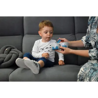 Farfurie din doua sectie Akuku A0303 Grey/Blue