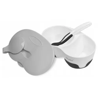 Farfurie din doua sectie Akuku A0428 White/Black
