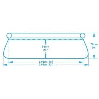 Piscina Bestway 57273, 366 x 366 x 76, fara pompa de filtrare