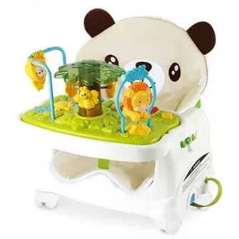 Scaun de masa 4Play HappyCuteBaby Jungle 3in1