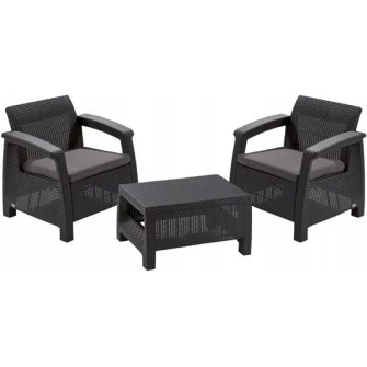 Set mobila de gradina Keter Corfu Weekend Graphite/Gray