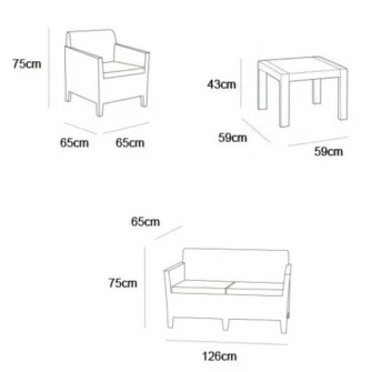 Set mobila de gradina Keter Orlando Set Brown