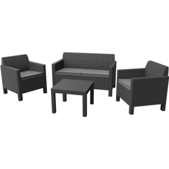 Set mobila de gradina Keter Orlando Set Graphite/Gray