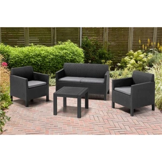 Set mobila de gradina Keter Orlando Set Graphite/Gray