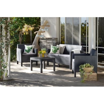Set mobila de gradina Keter Orlando Set Graphite/Gray