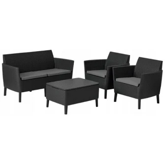 Set mobila de gradina Keter Salemo Graphite/Gray